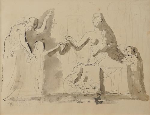 A FOLIO OF 19TH/20TH CENTURY EUROPEAN SCHOOL WORKS ON PAPER (QTY)