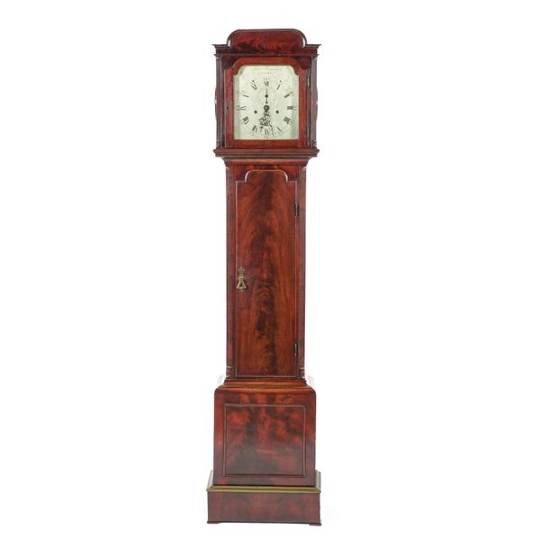 A BRASS-MOUNTED MAHOGANY REGULATOR CLOCK