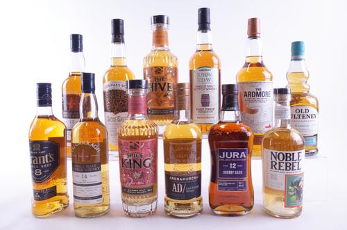 ELEVEN BOTTLES SCOTCH MALT AND ONE BLENDED WHISKY