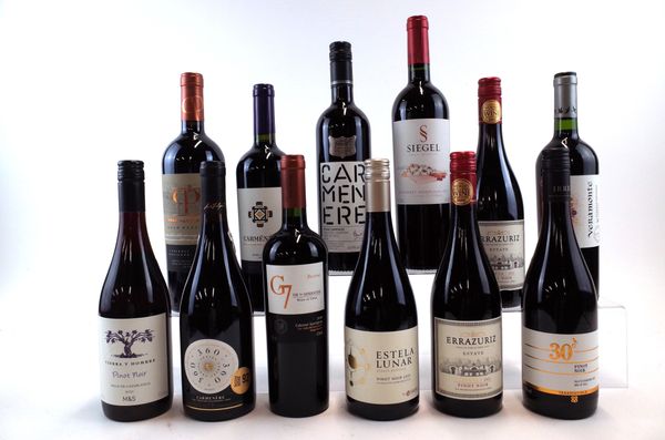 12 BOTTLES CHILEAN RED WINE