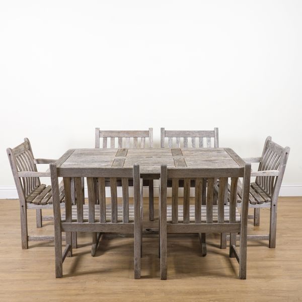 A HARDWOOD RECTANGULAR GARDEN TABLE (7)