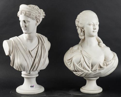 A MARBLE BUST OF THE GODDESS DIANA THE HUNTRESS OR THE VERSAILLES DIANA (2)