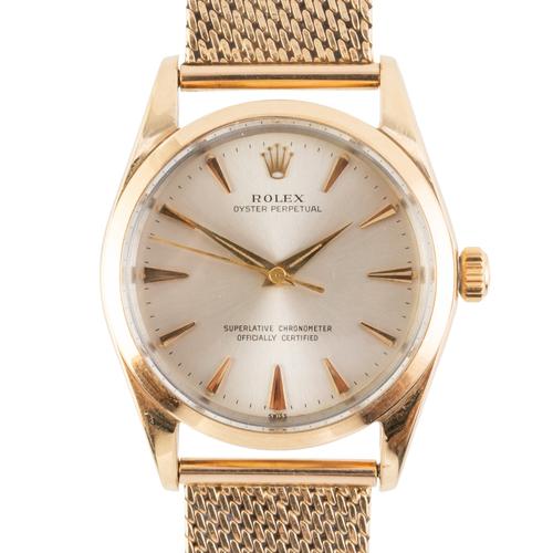 A ROLEX OYSTER PERPETUAL CHRONOMETER GOLD CAPPED REF: 1014 WITH ADDITIONAL 9CT GOLD BRACELET
