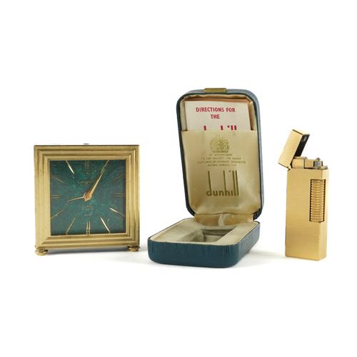 ALFRED DUNHILL LTD.: A GOLD PLATED ROLLAGAS POCKET LIGHTER (2)