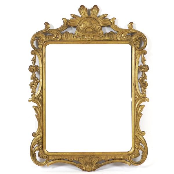A MID 18TH CENTURY STYLE GILT FRAMED WALL MIRROR