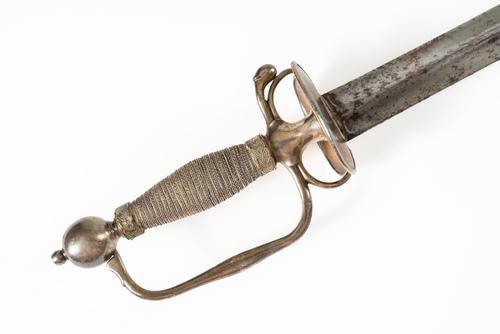 A CONTINENTAL SMALL-SWORD WITH PLAIN SHELL GUARD