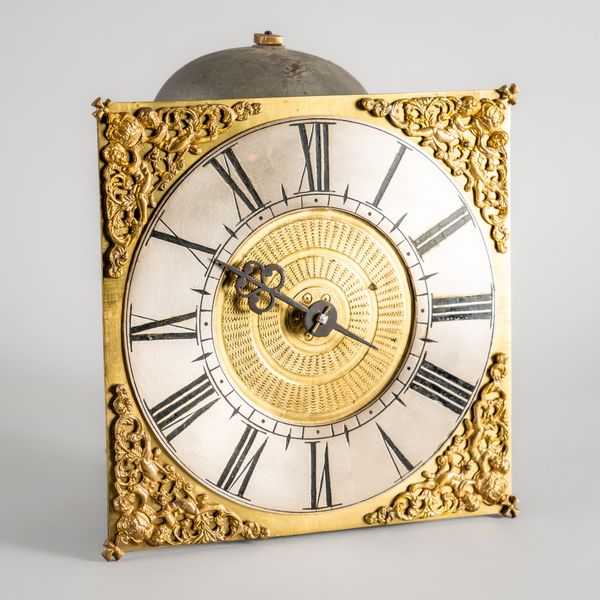 A HOOK AND SPIKE 30-HOUR STRIKING WALL CLOCK