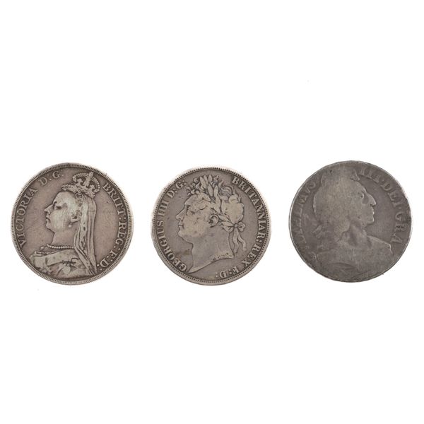 THREE SILVER CROWNS (3)