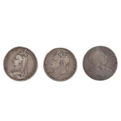 THREE SILVER CROWNS (3)