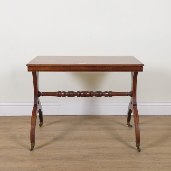 A REGENCY MAHOGANY RECTANGULAR CENTRE TABLE