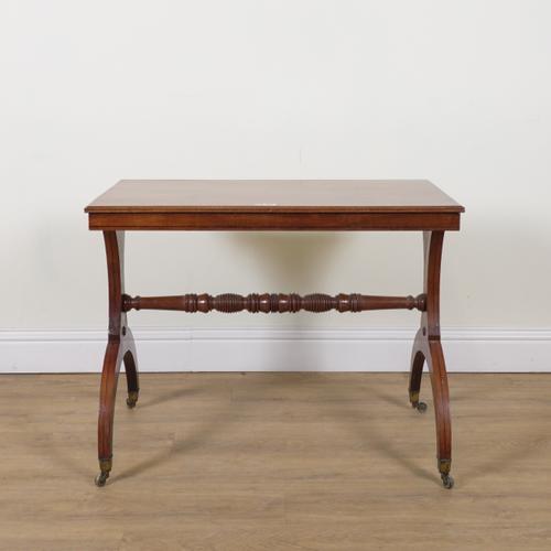 A REGENCY MAHOGANY RECTANGULAR CENTRE TABLE