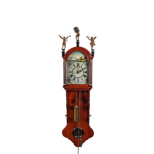 A DUTCH MAHOGANY STAART CLOCK