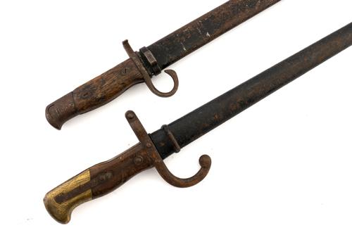 TWO BAYONETS, ONE DATED 1879