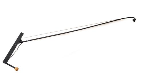 AFTER A DESIGN BY JEAN PROUVÉ (FRENCH, 1901-1984): A BLACK PATINATED IRON ‘POTENCE’ WALL MOUNTED LIGHT