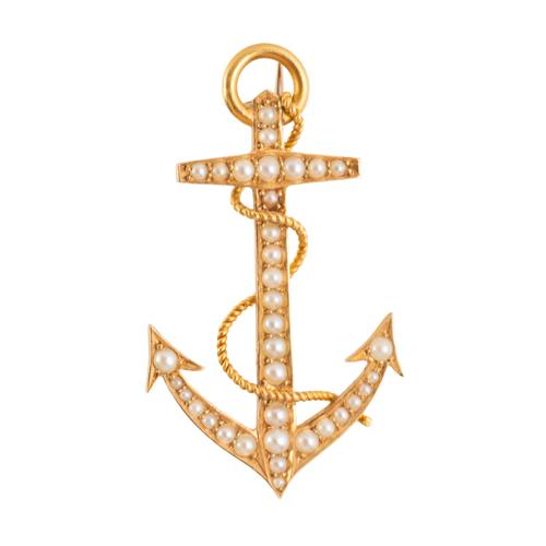 AN ANCHOR BROOCH