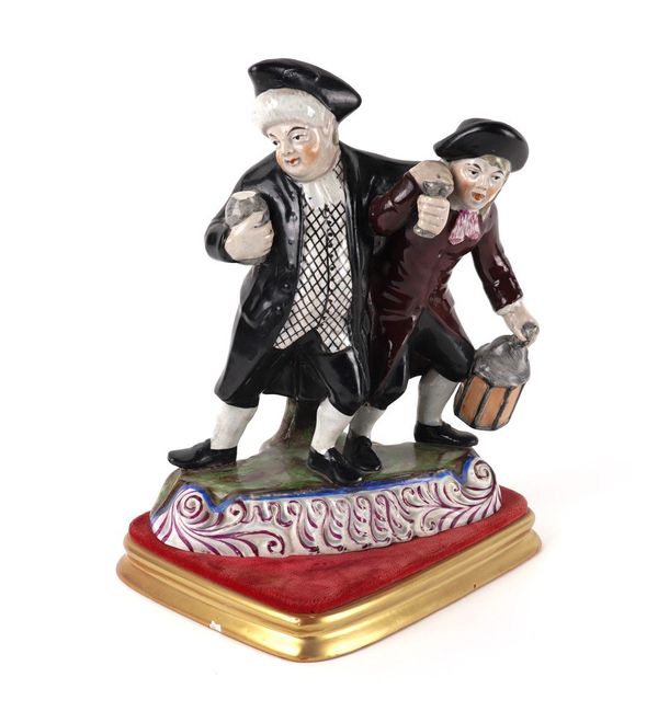 A PEARLWARE `VICAR AND MOSES' GROUP