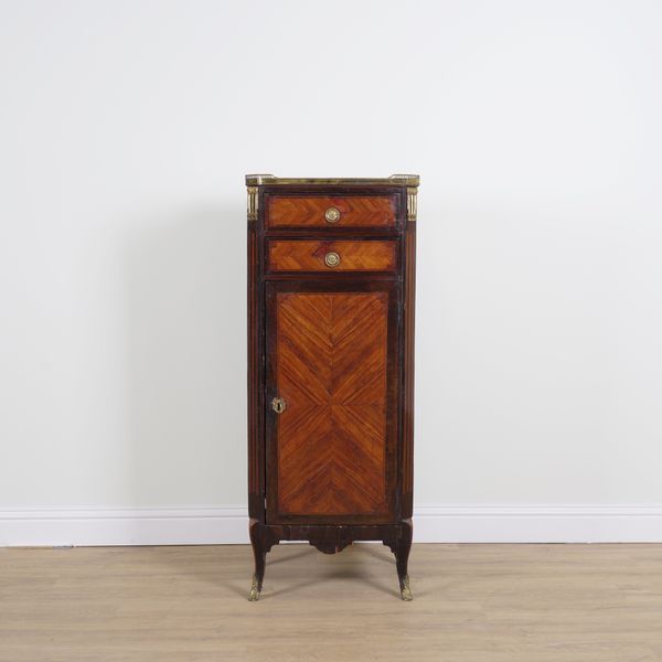 AN 18TH CENTURY FRENCH GILT METAL MOUNTED KINGWOOD SIDE CABINET