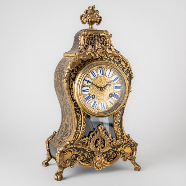 A FRENCH BOULLE MANTEL CLOCK