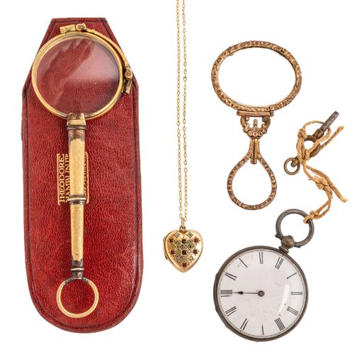 A GROUP OF JEWELLERY AND VERTU (5)