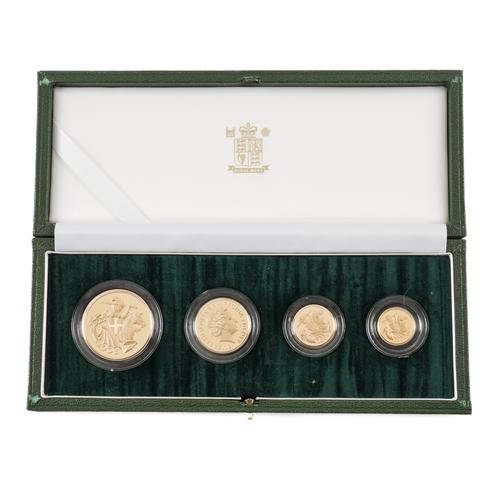 A ROYAL MINT 2005 UNITED KINGDOM GOLD PROOF FOUR COIN SOVERIEGN COLLECTION