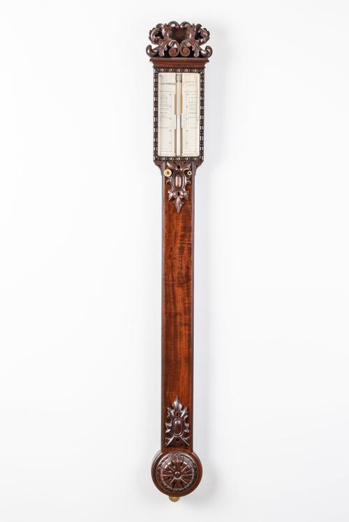 A VICTORIAN MAHOGANY STICK BAROMETER