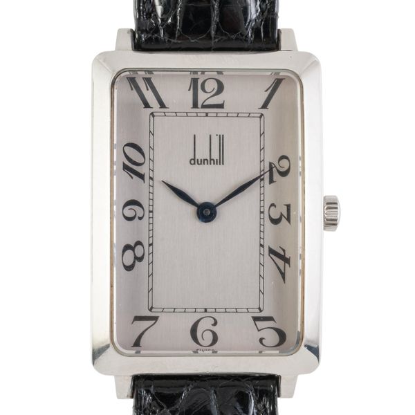 A DUNHILL STEEL WRISTWATCH
