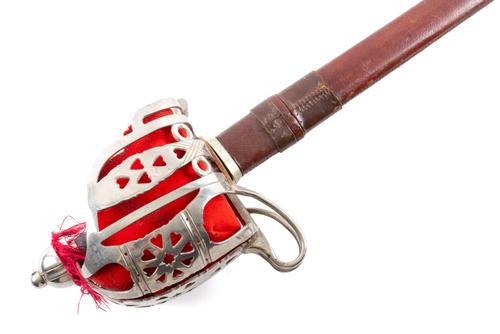 A QUEEN’S OWN CAMERON HIGHLANDERS OFFICER’S BASKET HILT SWORD BY WILKINSON
