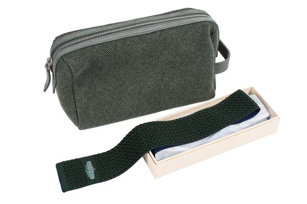 A ROLEX WASHBAG AND TIE (2)
