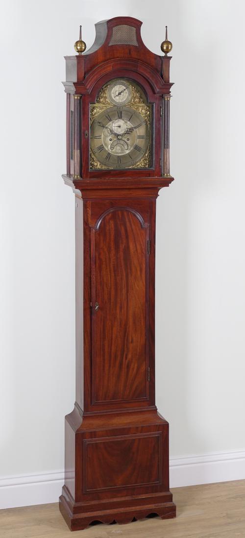 A GEORGE III MAHOGANY LONGCASE CLOCK