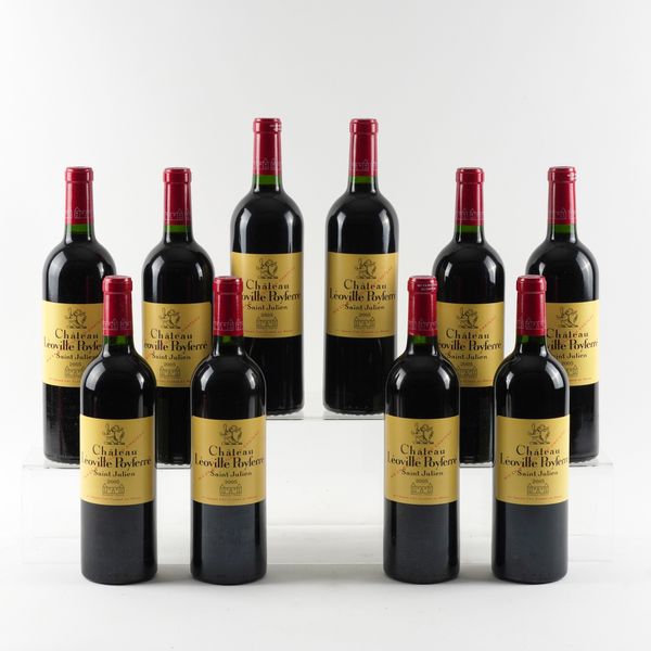 TEN BOTTLES OF CHATEAU LEOVILLE-POYFERRE 2005 (10)