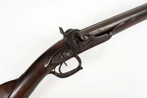 A CONTINENTAL PERCUSSION DOUBLE-BARREL SPORTING GUN, SIGNED J.H. JEAN OF COULON