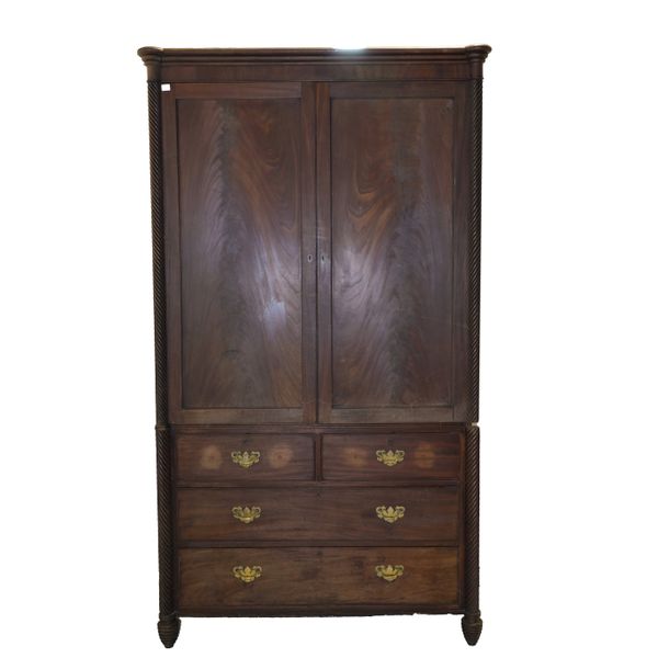 A 19TH CENTURY SCOTTISH LINEN PRESS