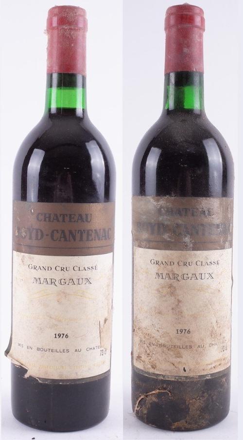 TWO BOTTLES CHÂTEAU BOYD-CANTENAC, 3ÈME CRU CLASSÉ, MARGAUX 1976