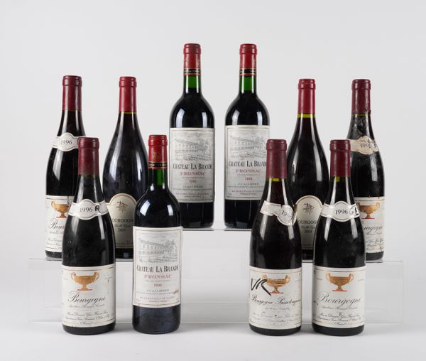 TEN BOTTLES OF RED WINE INCLUDING THREE BOTTLES OF CHATEAU LA BRANDE FRONSAC 1995 (10)