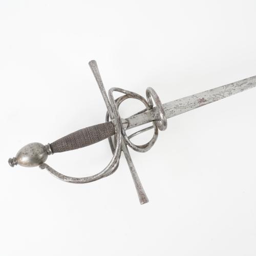 A 17TH CENTURY STYLE SWEPT HILT RAPIER
