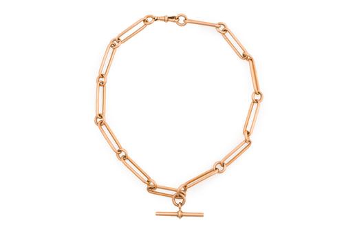A GOLD ALBERT CHAIN