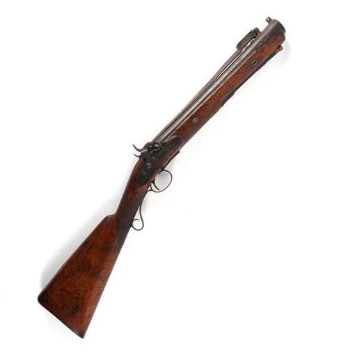A 19TH PERCUSSION ACTION BLUNDERBUSS BY STYAN OF MANCHESTER
