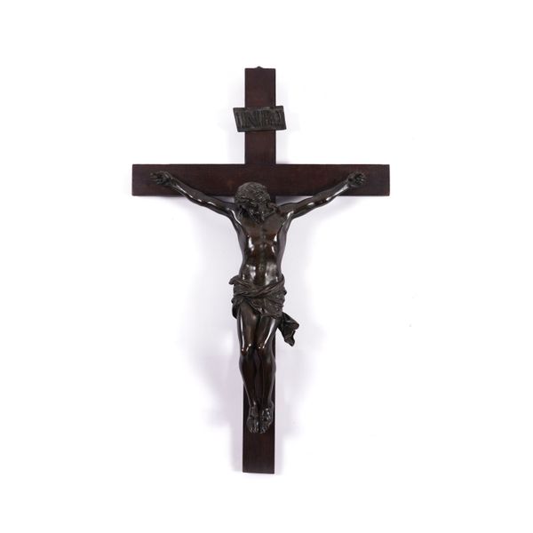 IN THE MANNER OF FERDINANDO TACCA: CORPUS CHRISTI BRONZE ON THE CROSS