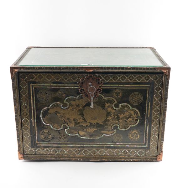 A 17TH CENTURY NAMBAN INDO-PORTUGUESE TABLE CABINET