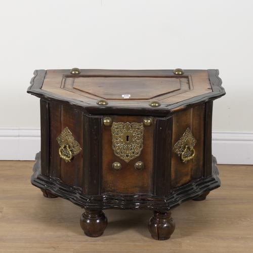 A 19TH CENTURY DUTCH COLONIAL TEAK AND EBONY BOX