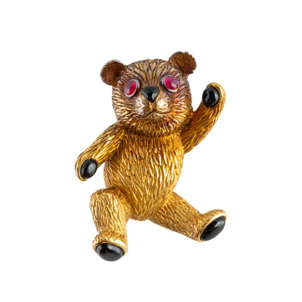 A CARTIER BEAR PENDANT BROOCH (2)
