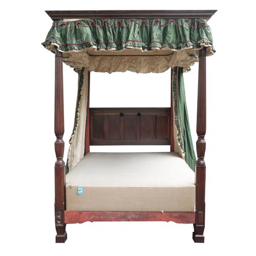 A GEORGE III STYLE MAHOGANY TESTER BED