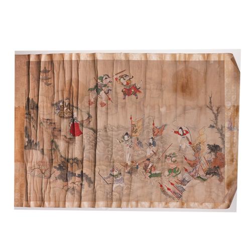 CHINESE SCHOOL, 19TH CENTURY, TWO HAND SCROLL SECTIONS (2)