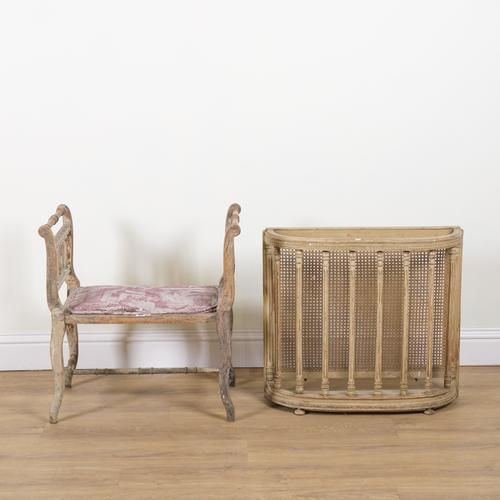 A LATE 19TH CENTURY FRENCH WINDOW SEAT (2)