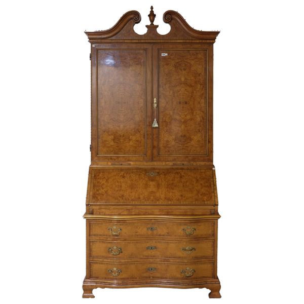 A MID 18TH CENTURY STYLE WALNUT BUREAU CABINET