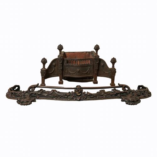 A NEO-CLASSICAL STYLE CAST IRON FIRE GRATE (2)