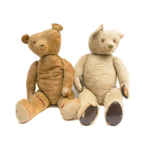 TWO LARGE ENGLISH MOHAIR TEDDY BEARS (2)