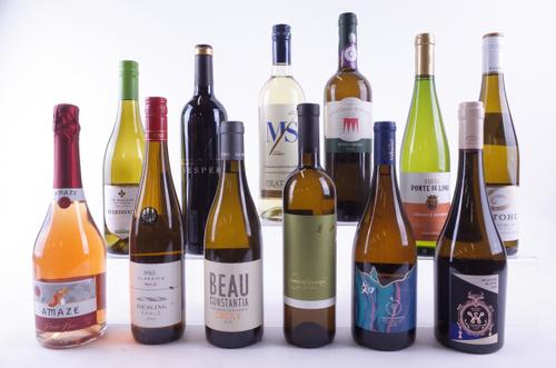 TEN BOTTLES VARIOUS WHITE, ONE RED AND ONE SPARKLING WINE