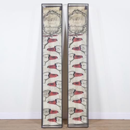 SWAN ROLL; A PAIR OF MODERN WALL INSTALLATIONS (2)