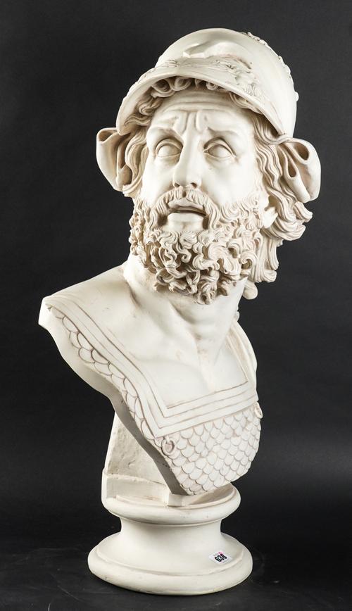 AN ANTHONY REDMILE COMPOSITE BUST OF THE GREEK HERO AJAX AFTER THE ANTIQUE